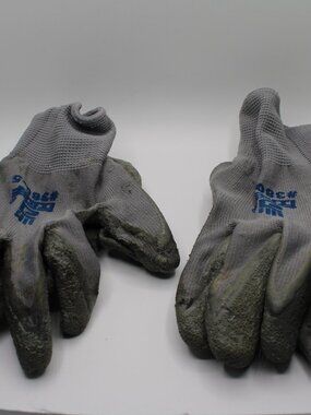 Work Safety Polyurethane Coated Nylon Work Gloves 380-5 (2 Pairs) Fair Condition